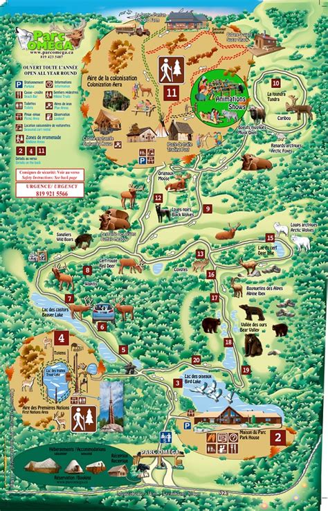 omega park canada hours|park omega map.